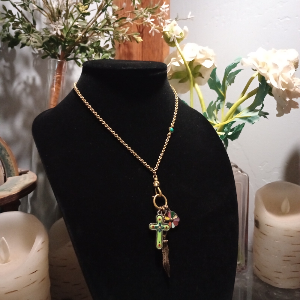 Vintage Lucky Brand Charm Necklace